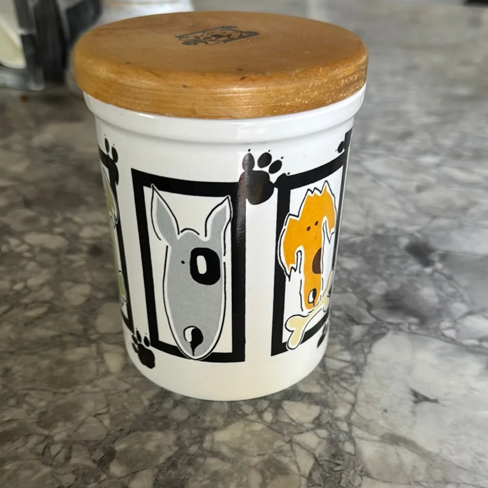 Dog-Themed Ceramic Treat Jar
